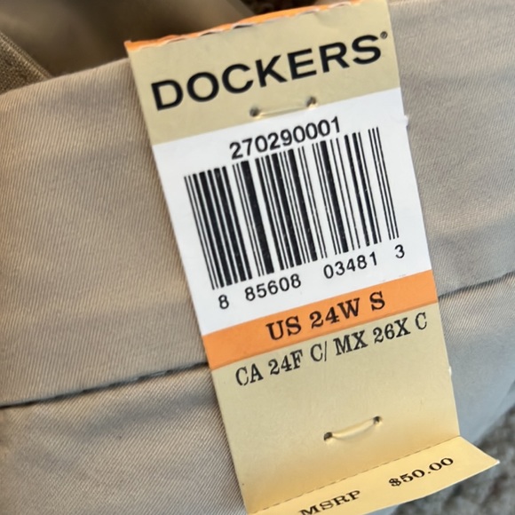 Dockers khaki Denim pants size 24W NWT - Picture 8 of 10